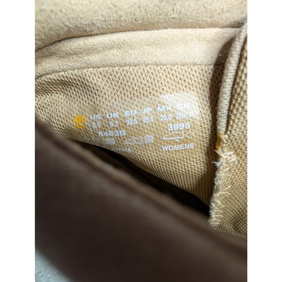 Timberland Women Boots, Amston Wheat Nubuck Leather Wedge Booties, Sz 8.5 - Picture 3 of 10